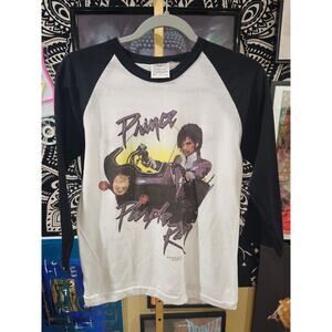 Rare 1984 Prince Purple Rain Double Sided Tour Raglan Band Tee Size Small